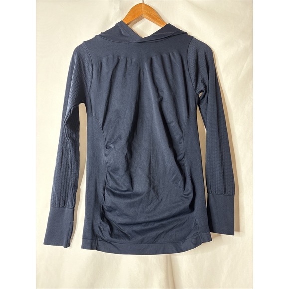 climawear Tops - Clima Wear Women's M Athletic‎ Seamless Long Sleeve Hoodie Blue Stretch Shirt